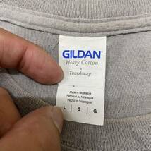 US古着 GILDAN ギルダン Tシャツ 半袖カットソー サイズL グレー 灰色 メンズ トップス 最落なし （Q19）_画像6