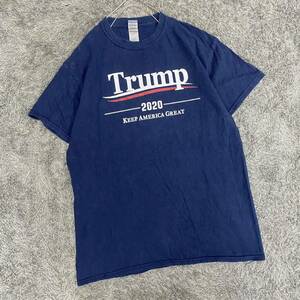 US古着 GILDAN ギルダン Tシャツ 半袖カットソー サイズM ネイビー 紺色 メンズ トップス 最落なし （R19）