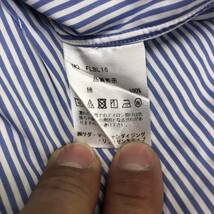 Maker's Shirt Kamakura 鎌倉シャツ ドレスシャツ 長袖シャツ サイズ15-33 ストライプ ブルー 青 コットン メンズ トップス 最落無 （R19）_画像7