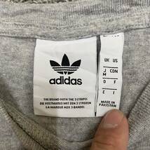adidas アディダス Tシャツ 半袖カットソー サイズM グレー 灰色 メンズ トップス 最落なし （S19）_画像6