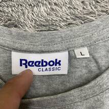 Reebok リーボック Tシャツ 半袖カットソー サイズL グレー 灰色 メンズ トップス 最落なし （U19）_画像6