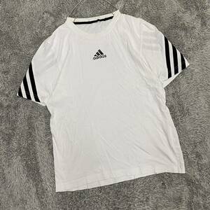 adidas アディダス Tシャツ 半袖カットソー ホワイト 白 メンズ トップス 最落なし （U19）