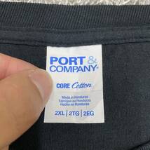 PORT&COMPANY ポートアンドカンパニー Tシャツ 半袖カットソー サイズ2XL ブラック 黒 メンズ トップス 最落なし （V19）_画像6