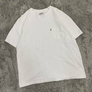 USA製 Levi's リーバイス Tシャツ 半袖カットソー サイズL ホワイト 白 メンズ トップス 最落なし （V19）