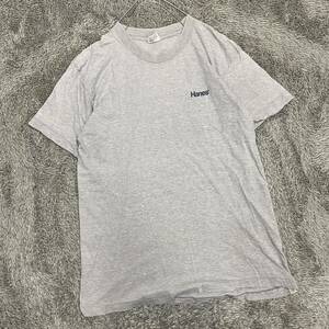 Hanes ヘインズ Tシャツ 半袖カットソー シングルステッチ 90s サイズM グレー 灰色 メンズ トップス 最落なし （V19）