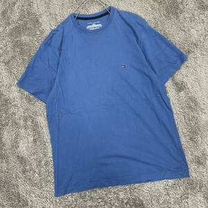 TOMMY HILFIGER トミーヒルフィガー Tシャツ 半袖カットソー サイズS ブルー 青 メンズ トップス 最落なし （W19）