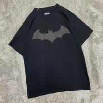 US古着 BATMAN バットマン ムービーTシャツ Tシャツ 半袖カットソー サイズM ブラック 黒 メンズ トップス 最落なし （W19）_画像1