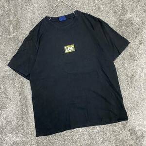 Lee リー Tシャツ 半袖カットソー サイズS ブラック 黒 メンズ トップス 最落なし （W19）