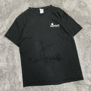 US古着 DELTA デルタ Tシャツ 半袖カットソー サイズL ブラック 黒 メンズ トップス 最落なし （X19）