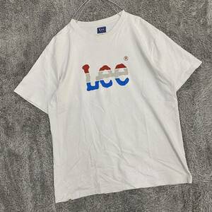 Lee リー Tシャツ 半袖カットソー サイズL ホワイト 白 メンズ トップス 最落なし （O19）