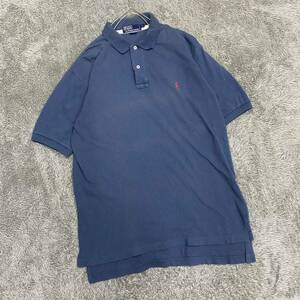 POLO RALPH LAUREN Ralph Lauren рубашка-поло рубашка с коротким рукавом размер M синий blue мужской tops нет максимальной ставки (C20)