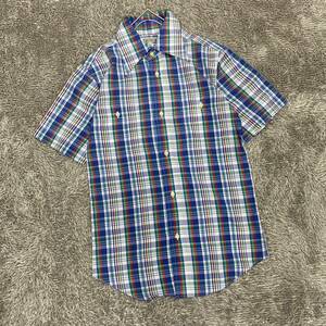 McGREGOR マックレガー 半袖シャツ チェックシャツ サイズ14 ブルー 青 キッズ 子供服 トップス 最落なし （D20）