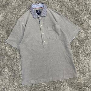 J.PRESS ジェイプレス ポロシャツ 半袖シャツ サイズM グレー 灰色 メンズ トップス 最落なし （E20）