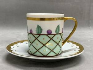 4#B/4390 BVLGARY Dolce deco cup & saucer Rosenthal 60 size 