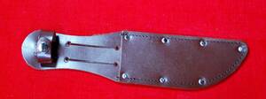 NOC No.4528　オリジナル牛革ナイフケース・刃物寸法：115mm位まで、幅；40mm位まで。全長：：26cm.