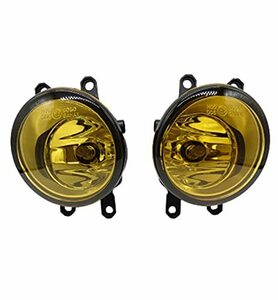 トヨタ 黄色レンズフォグランプ ユニット 汎用 社外品 HID LED 純正サイズ交換用 H8 H11 H16 ガラス レンズ 互換 LR セッ