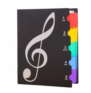 書き込みできる 楽譜ファイル A4 楽譜入れ ファイル 吹奏楽 収納 見開き (黒(60ページ))