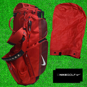 NIKE Nike Golf stand type caddy bag 9.0 type [ red ] beautiful goods!