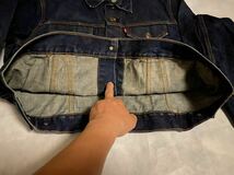 超BIG 50 1wash Levi's 70505 布ケアタグ 70s リーバイス デニム ジャケット ビンテージ 506 71205 557大戦 501 XX 507 BIGE 60s 66前期50s_画像8