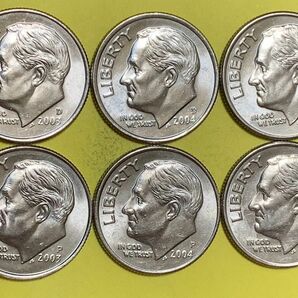 アメリカ コイン DIME 美品硬貨12枚　2000年から2005年ミントマークD & Pコンプリート支援 外国コイン 古銭