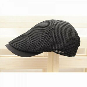 ハンチング帽子 通気 ツバ生地切り替え 格子メッシュキャップ キャスケット帽 56㎝～59㎝ メンズ ・レディース BKトレンド HC79-1の画像9