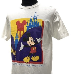 USA古着 90s ミッキー プリント Tシャツ アメリカ製 XLサイズ / Disney キャラクター Mickey ヴィンテージ オールド レトロ 90年代