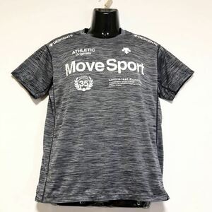 美品☆DESCENTE MOVE SPORT/デサントムーブスポーツ☆Tシャツ☆ストレッチ/吸汗速乾/トップス/ジャケット/ジャージ/グレー/M