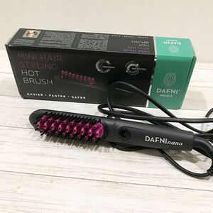  use 1 times only beautiful goods *DAFNI nano* brush type hair iron *DH1.6NP/daf Nina no/ Ya-Man * box attaching * pink 