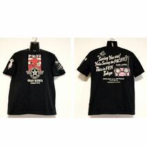 Ted company/テッドマン☆Tシャツ☆両面プリント☆トップス/半袖/スカジャン/ジャケット/ブラック/42_画像1