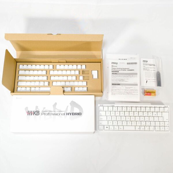 HHKB Professional HYBRID Type-S 日本語配列 雪 無刻印 キートップセット