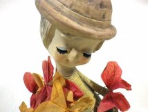 昭和レトロ SETO CRAFT 花と少女 古い陶器人形 瀬戸焼 / セトクラフト / 置物 雑貨 玩具 / オブジェ フィギュア / ビンテージ_画像2