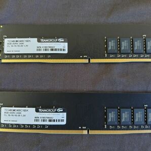 DDR4 メモリ 8GB 2枚 TEAM 2400Mhz PC4-19200 16GB