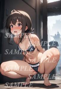 No.1003002 ※全て一点物※【A4サイズ 美女ポスター】 艦隊これくしょん 時雨 タニベユミ イラスト 同人 ファンアート