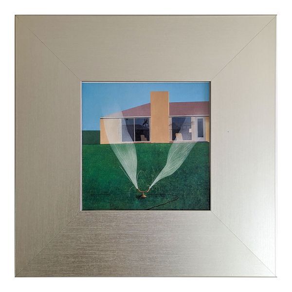 Marco de arte plateado Marco de madera de 15x15 cm Postal de exposición de David Hockney incluida Cuadrado de 150 mm Solo para el artículo real Simple Moderno, Obra de arte, Cuadro, otros