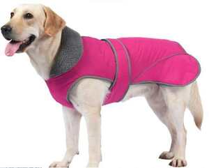 0425.06 small size dog S size pet snowsuit dog clothes jacket autumn winter cotton clothes zipper hole attaching sleeveless attaching and detaching easy cold . measures waterproof . manner . walk 