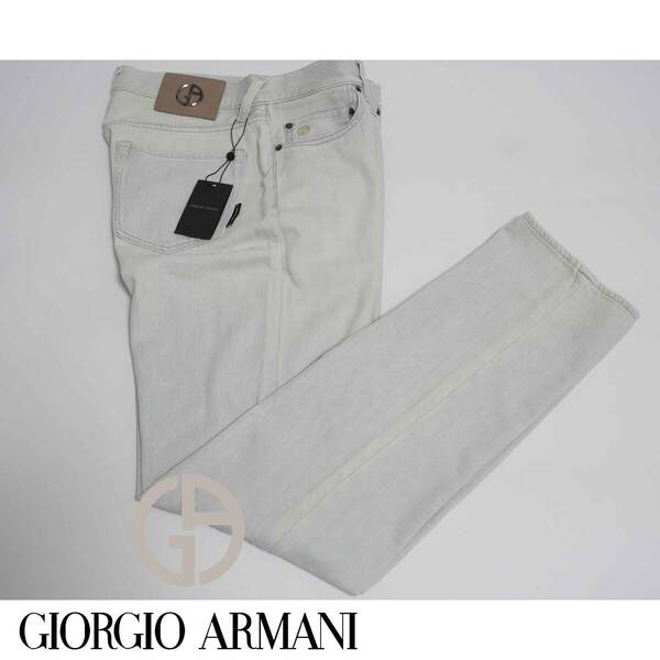 定番のテーパードシルエット 凄く綺麗なウォッシュブルー GIORGIO ARMANI ジョルジオアルマーニ デニム パンツ 31インチ Mサイズ ジーンズ