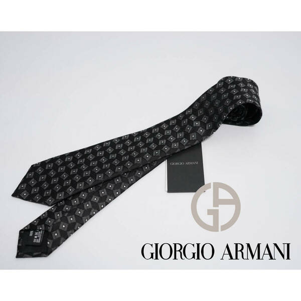 オリエンタルデザイン ネクタイ ブラック GIORGIO ARMANI ジョルジオアルマーニ スーツ ジャケット 