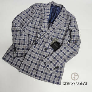  very Kiyoshi . feeling. exist collection item joru geo Armani GIORGIO ARMANIlinen check jacket 50 size L size 