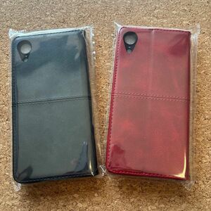 iphone xr ケース手帳型 ブラックとレッド２個セット 販売です。