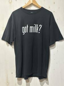 got milk? t シャツ ブラック 00s