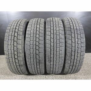 ダンロップ WINTER MAXX WM02 155/65R14 4本SET◎2021年製9~9.5分山スタッドレス◎中古 4本の片に若干のシワあり◎手渡し可◎タント等に