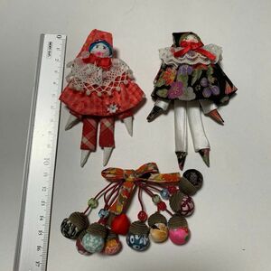 手作りブローチ3種　端切れ　ハンドメイド　手芸