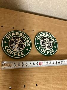YK-5642 中古品 コースター スタバ スターバックス 約7cm×約7cm 丸型 緑色 コーヒー Starbucks