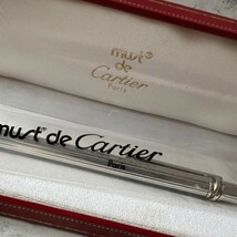 Cartier カルティエ トリニティ ボールペン シルバー ツイスト式 箱付き_画像9