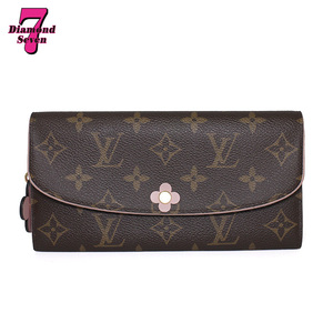 【中古】【美品】Louis Vuitton ルイヴィトン ポルトフォイユ エミリー モノグラム ホットピンク フラワーチャーム M64202