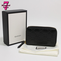 【中古】【美品】GUCCI グッチ コインケース グッチシマレザー ブラック 447939 ラウンドファスナー 小銭入れ 財布 ユニセックス 黒_画像8