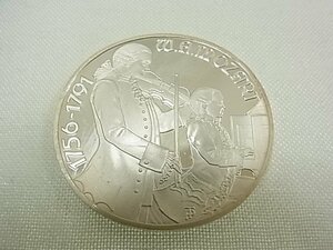 モーツァルト没後200年記念コイン100シリング銀貨 プル―フ オーストリア1991年 SV900 【銀貨】