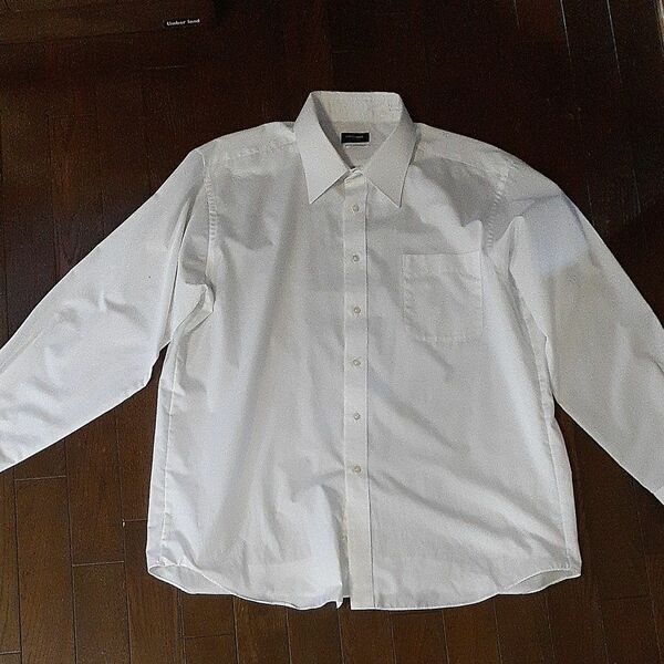 長袖シャツ ホワイト ワイシャツ 白 シャツ