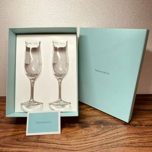【ペアグラス】ティファニー　Tiffany＆co.　クリスタルガラスシャンパングラス　セット