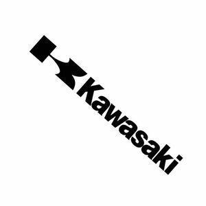 KAWASAKI バイク 車汎用カワサキ　汎用ステッカー カワサキ　簡単張り付け　黒　2枚set